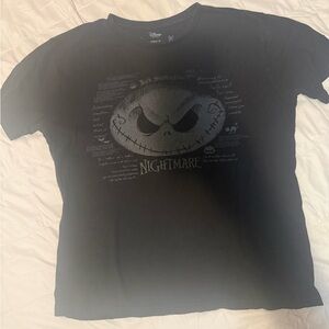 Black Nightmare before Christmas Disney Graphic T-Shirt